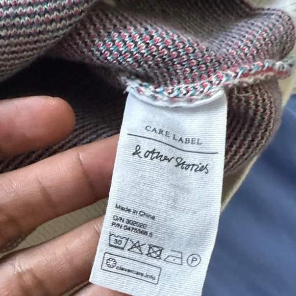 & OTHER STORIES Floral Patterned Sweater 100% cotton size XS - Picture 7 of 13